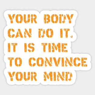 Motivational gym Quote Sticker